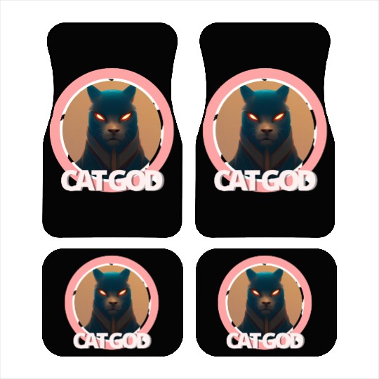 Samurai Cat God Car Mats