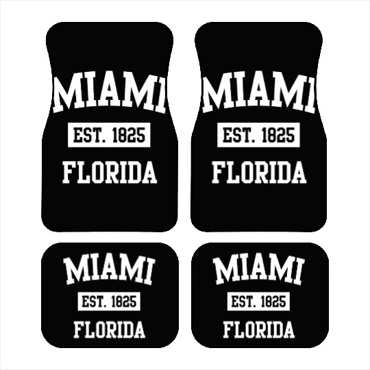 Miami Florida Established 1825 Car Mats