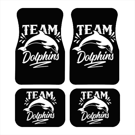 Team Dolphins Dolphin Lover Girls Cute Car Mats