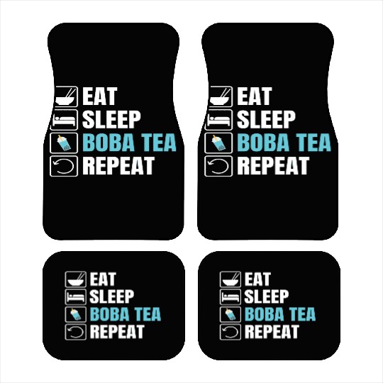 Bubble Tea Inspired Design For A Boba Tea Lover Car Mats