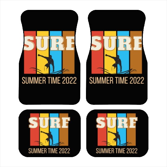 Colourful Surf Lover Summer Time Car Mats