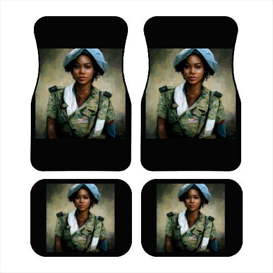 Beautiful US army combat medic painting Car Mats