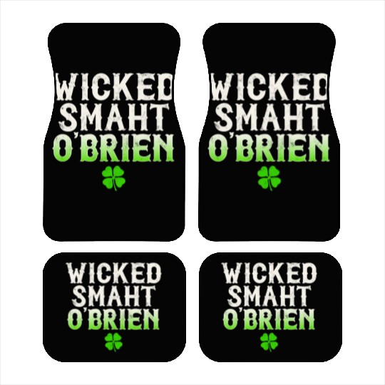 Wicked Smaht O'Brien Clan Boston Irish Slang Car Mats