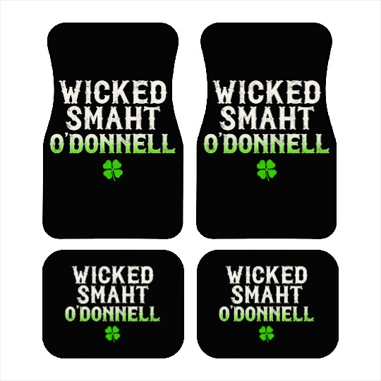 Wicked Smaht O'Donnell Clan Boston Irish Slang Car Mats