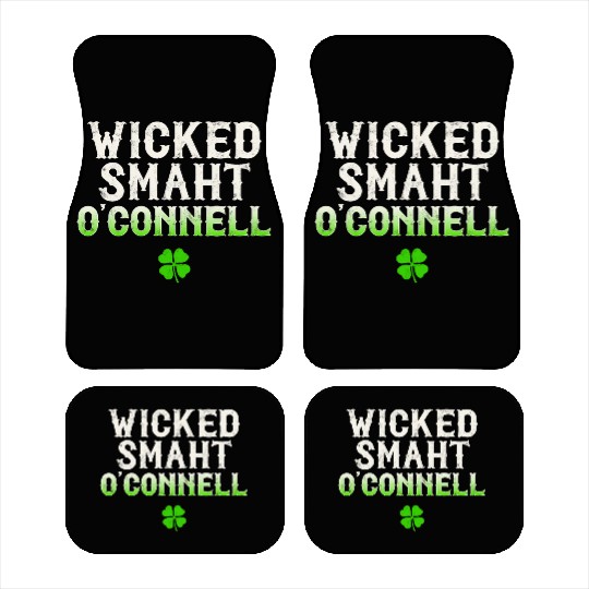 Wicked Smaht O'Connell Clan Boston Irish Slang Car Mats