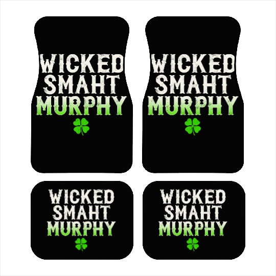 Wicked Smaht Murphy Clan Boston Irish Slang Car Mats