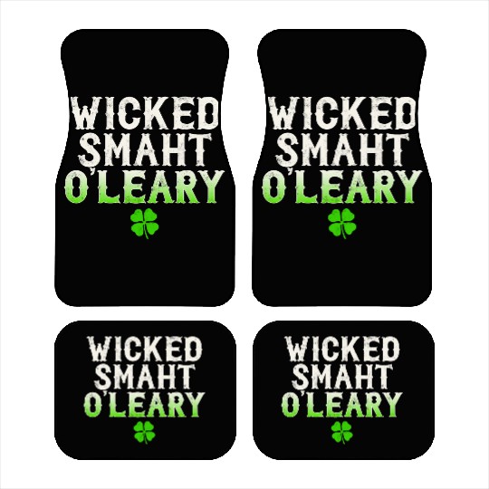 Wicked Smaht O'Leary Clan Boston Irish Slang Car Mats