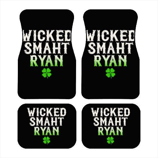 Wicked Smaht Ryan Clan Boston Irish Slang Car Mats