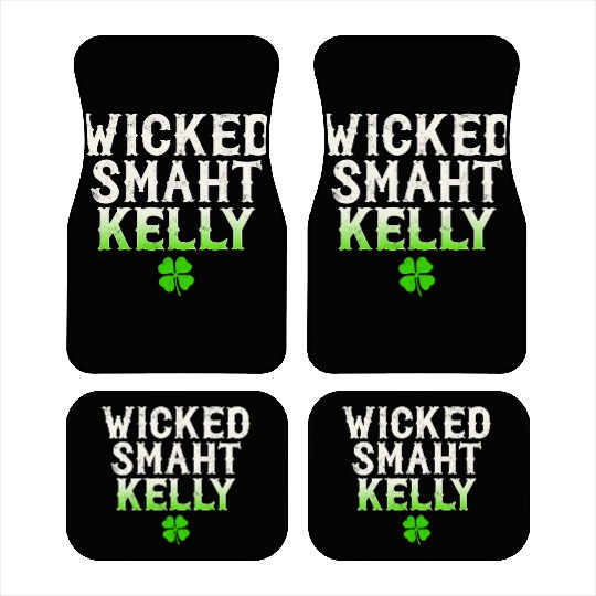 Wicked Smaht Kelly Clan Boston Irish Slang Car Mats