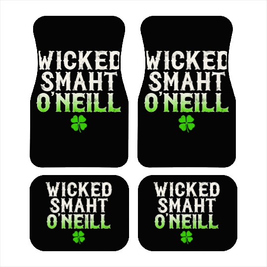 Wicked Smaht O'Neill Clan Boston Irish Slang Car Mats
