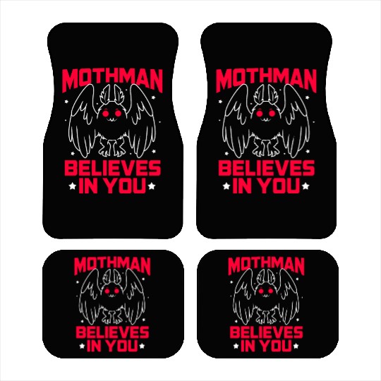 Funny Cryptid Gothic Mothman Believes In You Car Mats