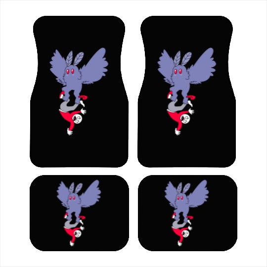 Mothman Abducting Human Goth Cryptid Funny Mothman Car Mats