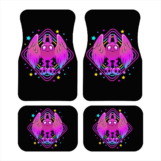 Pastel Goth Skull Aesthetic Gothic Cute Mothman Car Mats