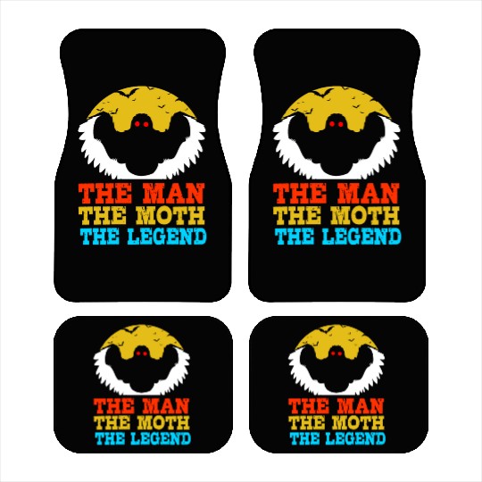 Retro Mothman Cryptid The Man The Moth The Legend Car Mats