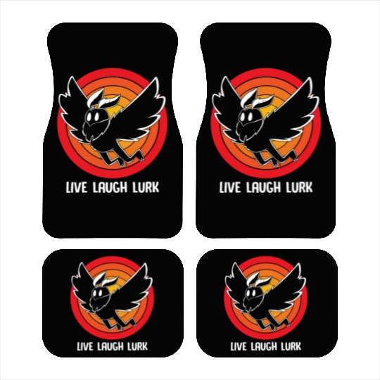 Funny Cryptid Live Laugh Lurk Mothman Car Mats