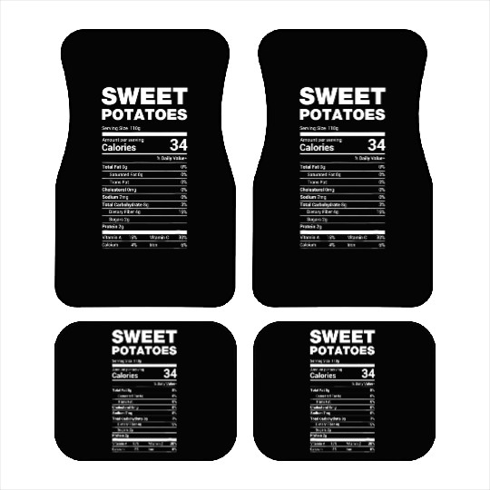 Sweet Potato Nutrition Funny Lazy Matching Car Mats