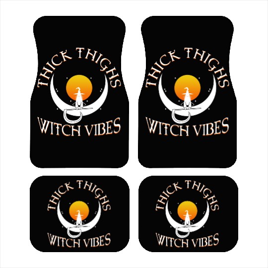 Thick Thighs Witch Vibes Car Mats