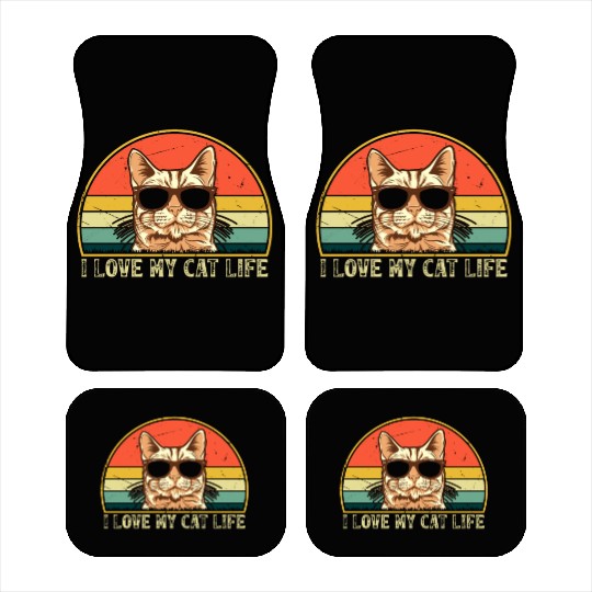 Funny Cat Owner - I Love My Cat Life - Funny Cat Car Mats