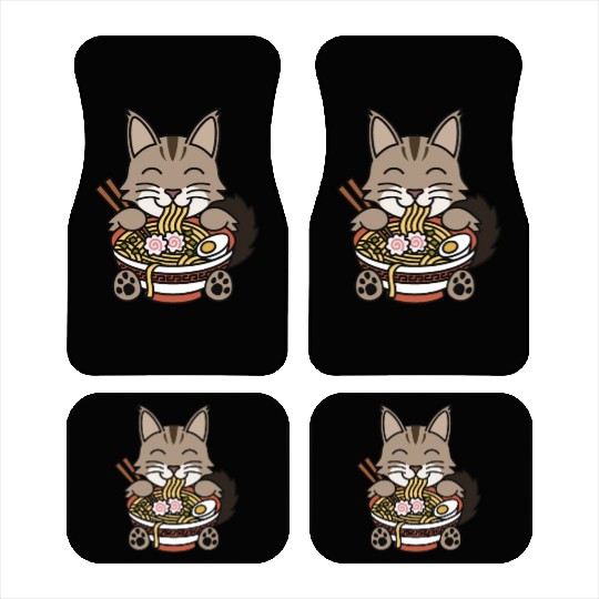 Maine Cat Ramen Noodles Car Mats