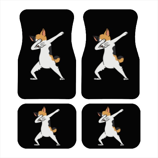 Dabbing Japanese Bobtail Cat Dab Dance Car Mats