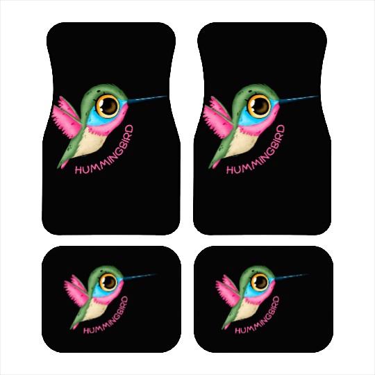 Pink Hummingbird Car Mats