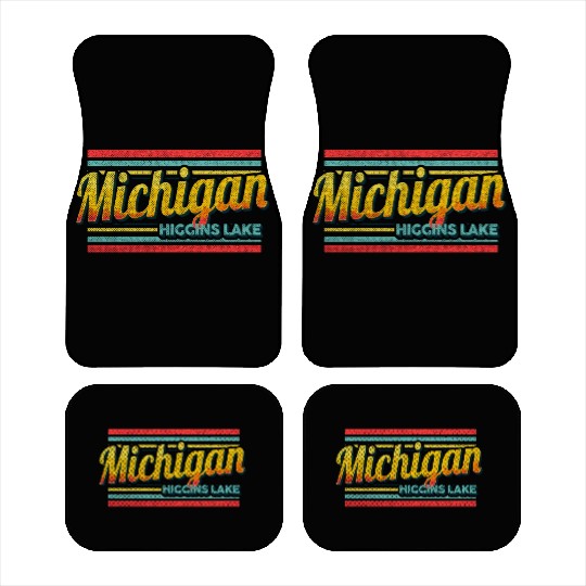 Higgins Lake Michigan Vintage Souvenir 70S 80S Sty Car Mats