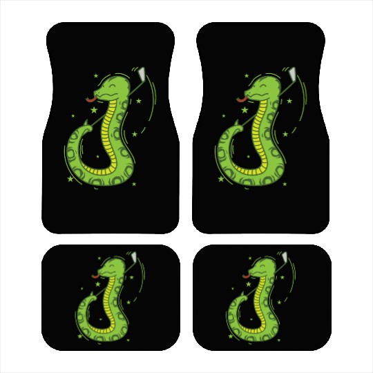 Snake plays Golf Reptile Animal Zoo Car Mats