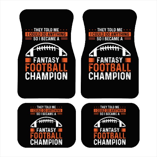 Fantasy Football Championship Team Player Trophy Car Mats