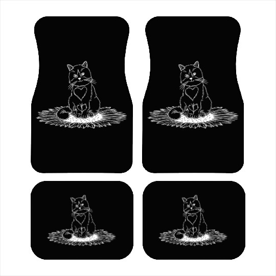 Cat Sunflower Cat Owner Cute Cat Lover I Sunflower Car Mats
