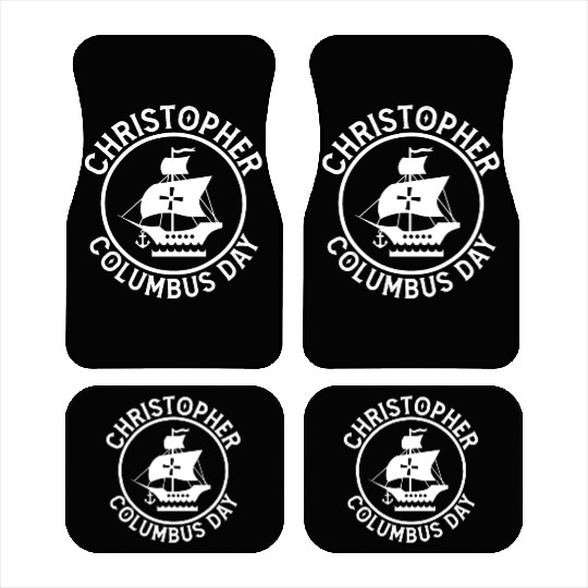 Funny Christopher Columbus Day Car Mats