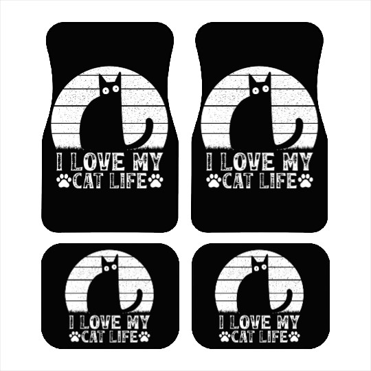 Cat Owner Cat Lover I Love My Cat Life Funny Cat M Car Mats