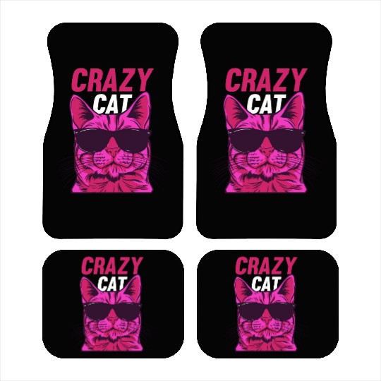 Cat Lover Cat Owner Funny Cat Meme I Crazy Cat Car Mats