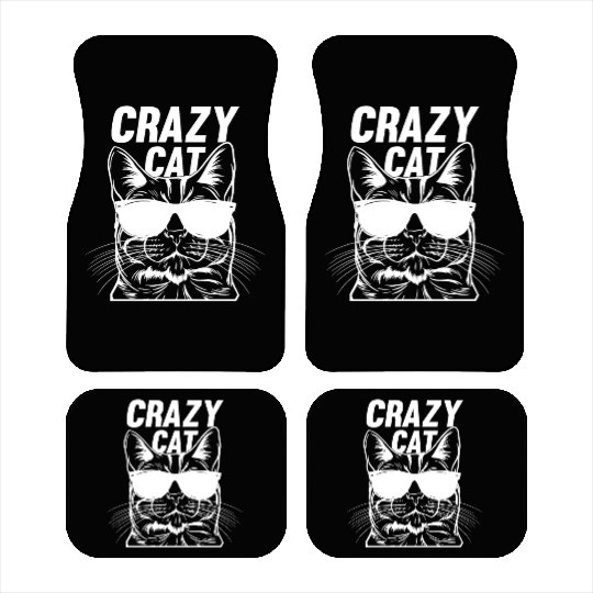 Cat Owner Cat Lover Funny Cat Meme I Crazy Cat Car Mats