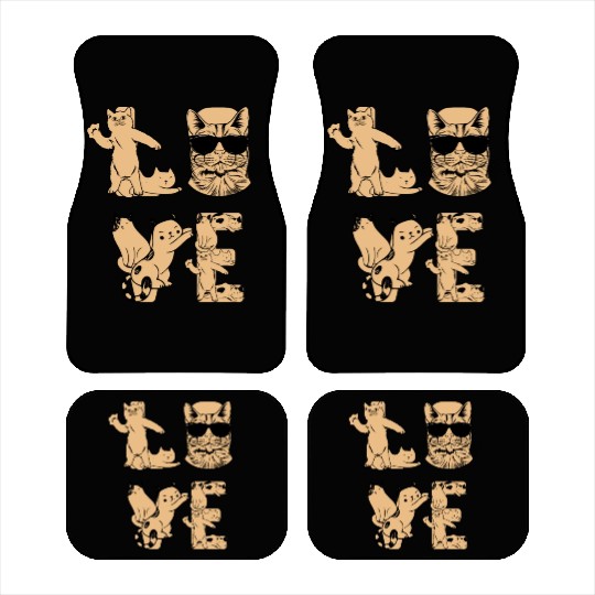 Cat LOVE Cats I Cute Cat Lover Cat Owner I LOVE Ca Car Mats