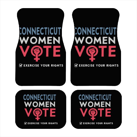 Connecticut Women Vote Voter 2022 Election Car Mats