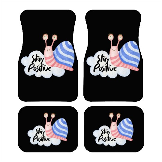 Stay Positive - Colorful Snail Car Mats