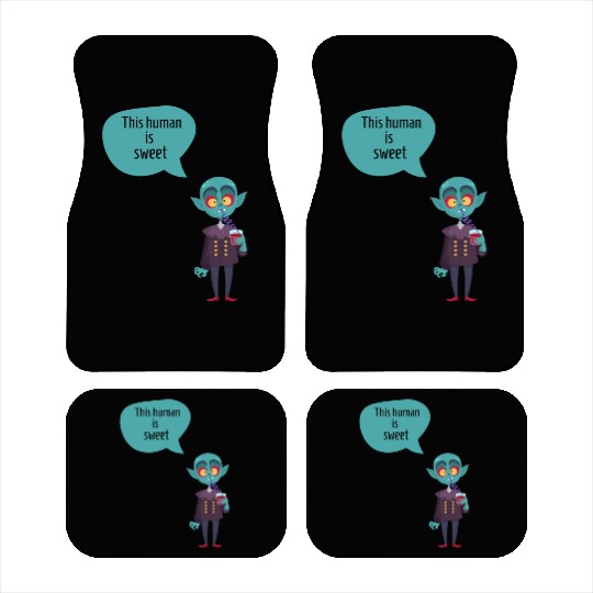 this human is sweet - funny vampire Car Mats