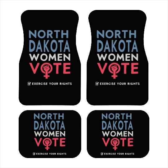 North Dakota Women Vote Voter 2022 Election Car Mats