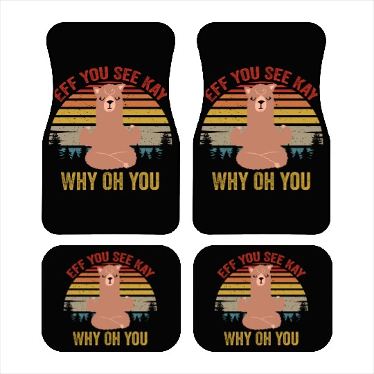 Eff You See Kay Lama Yoga Lover Car Mats