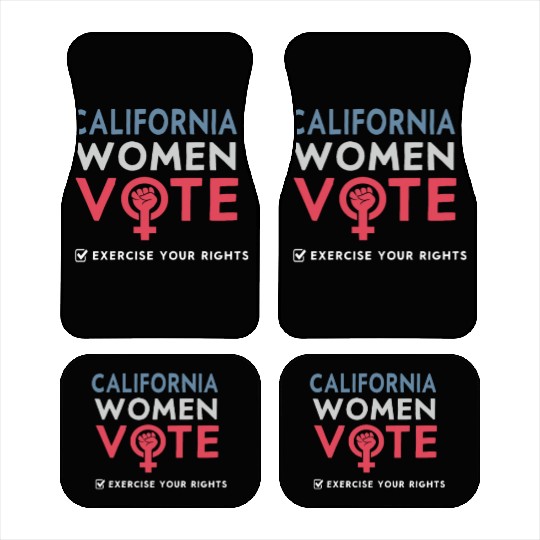 California Women Vote Voter 2022 Election Car Mats