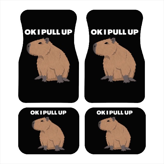 Ok I Pull Up Capybara Funny Meme Capybara Lover Car Mats