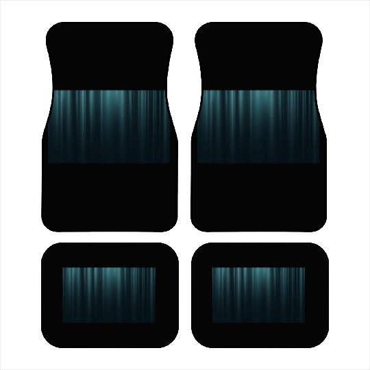Elegant Teal Blue Theater Cinema Curtain Pattern Car Mats