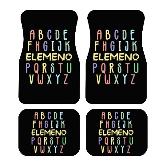 ABC Elemeno Kindergarten Teacher Cute Gifts Back Car Mats