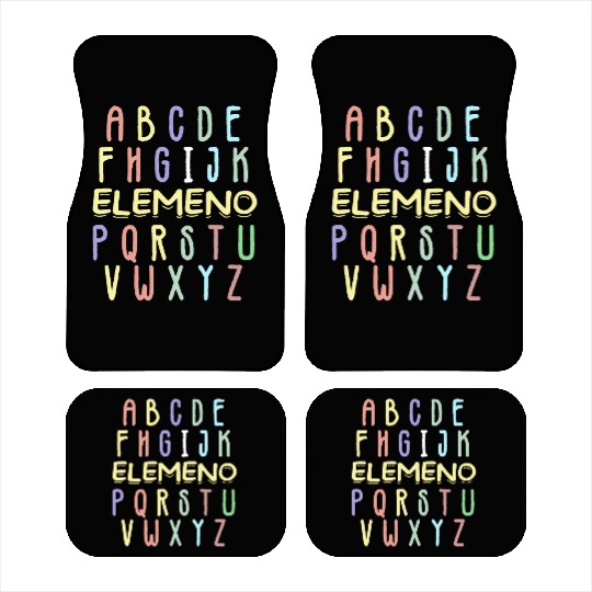 ABC Elemeno Kindergarten Teacher Cute Gifts Back Car Mats