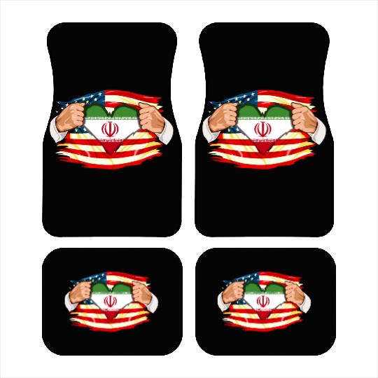 Persians Who Live in America Iran Flag Car Mats