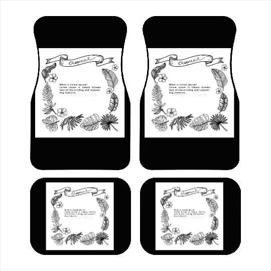 frame made silhouettes tropical elements tropical Car Mats