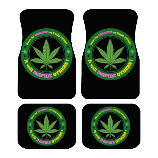 Drug Addiction Recovery AA Sober Sobriety Cannabis Car Mats