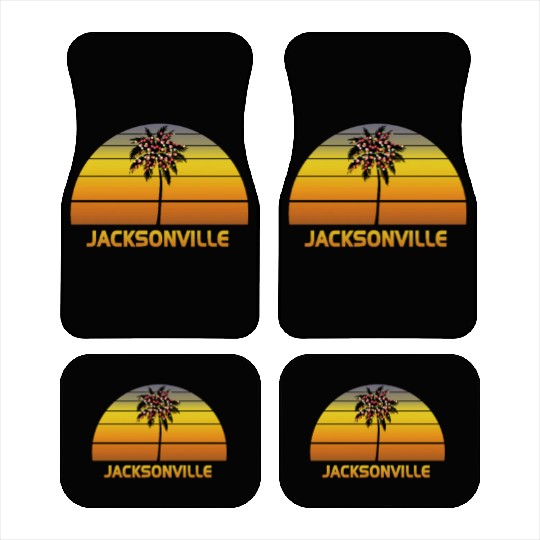 Jacksonville Florida Palm Tree Christmas Lights Car Mats