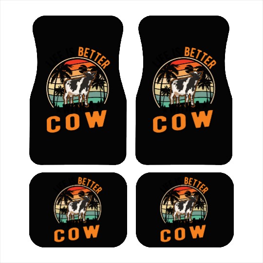 Life Is Better With A Cow Cattle Cows Car Mats