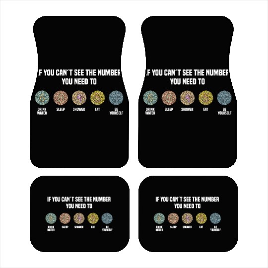 Ishihara Numbers - Be Yourself Car Mats